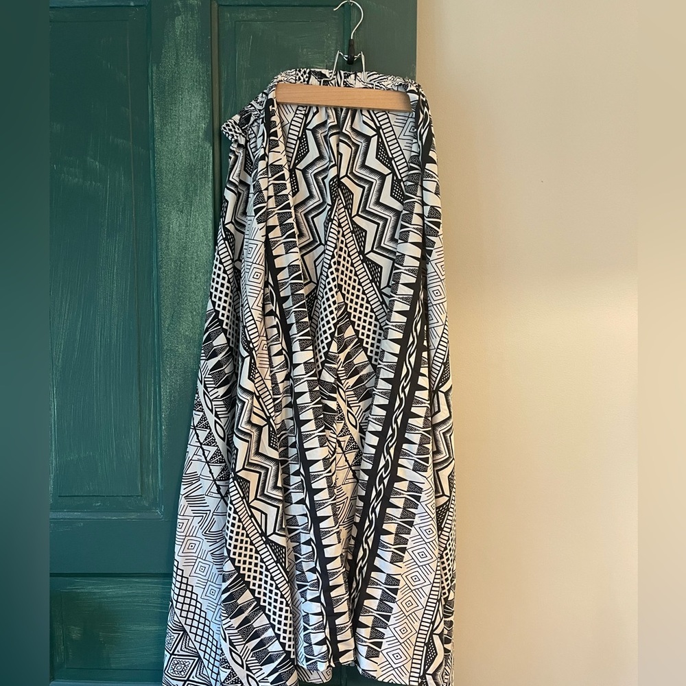 Graphic, geometric print maxi